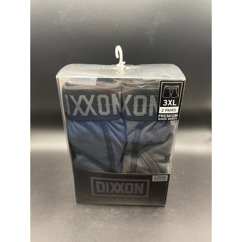 Dixxon Flannel Co Premium Boxer‎ Briefs 2 Pack Mens 3XL Blue Grey New In Box
